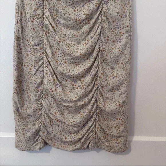 Aritzia Wilfred Floral Sleeveless Ruched Mini Dress Size XS Women’s *Stretchy - Picture 2 of 10